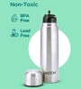 Milton Flip Lid 750 Thermosteel Vacuum Insulated Water Bottle 750 Ml 24 Hours Hot & Cold Leak Proof Silver