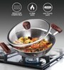 Milton Pro Cook Triply Stainless Steel Cookware Set 4 Pieces 16 Cm Tea Pan 22 Cm Fry Pan & 24 Cm Kadhai With Glass Lid