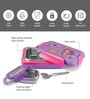 Milton More Meal Small Lunch Box 600 Ml With 120 Ml Inner Stainless Steel Container & Spoon Light Purple