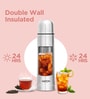 Milton Flip Lid 750 Thermosteel Vacuum Insulated Water Bottle 750 Ml 24 Hours Hot & Cold Leak Proof Silver