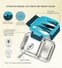 Milton Fun Feast 2 Compartment Kids Lunch Box 560 Ml Inner Stainless Steel Pu Insulated Bpa Free Blue
