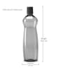 Milton Pacific Plastic Water Bottle Set 1000 Ml Each Bpa Free Leak Proof Grey Pack Of 6