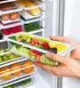 Milton Cryo Fridge Storage Box Set 6 X 1500 Ml Stackable With Drain Plate & Lid Transparent