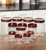 Milton Hexa Airtight Plastic Storage Container Set 18 Pieces (6 X 270 Ml 6 X 665 Ml 6 X 1.24 L) Transparent