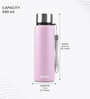 Milton Brim 600 Stainless Steel Water Bottle 560 Ml Single Wall Leak Proof Purple
