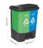 Plastic Twin Bin 35 Wet & Dry Garbage Waste Pedal Bin, 34 Litres