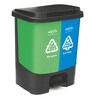 Plastic Twin Bin 35 Wet & Dry Garbage Waste Pedal Bin, 34 Litres