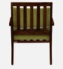 Milton Sheesham Wood Arm Chair In Green & Provincial Teak Finish