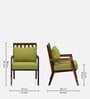 Milton Sheesham Wood Arm Chair In Green & Rustic Teak Finish