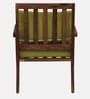 Milton Sheesham Wood Arm Chair In Green & Rustic Teak Finish