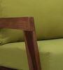 Milton Sheesham Wood Arm Chair In Green & Rustic Teak Finish