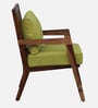 Milton Sheesham Wood Arm Chair In Green & Rustic Teak Finish