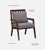 Milton Sheesham Wood Arm Chair In Grey & Rustic Teak Finish