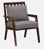 Milton Sheesham Wood Arm Chair In Grey & Rustic Teak Finish