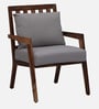 Milton Sheesham Wood Arm Chair In Grey & Rustic Teak Finish