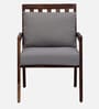 Milton Sheesham Wood Arm Chair In Grey & Rustic Teak Finish