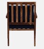 Milton Sheesham Wood Armchair In Rustic Teak Finish with Navy Blue Upholstery Milton Sheesham Wood Armchair In Rustic Teak Finish with Navy Blue Upholstery