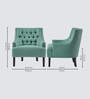 Mimi Fabric Lounge Chair In Teal Green Color