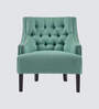 Mimi Fabric Lounge Chair In Teal Green Color
