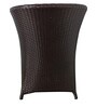 Mina Wicker Patio Table and Chair Set in Brown Matte Colour with 4 Chairs