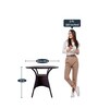 Mina Wicker Patio Table and Chair Set in Brown Matte Colour with 4 Chairs