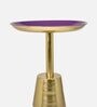 Mina Metal End Table in Gold And Purple Colour