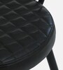Minaj Metal Bar Chair In Black Finish With Leather Seating