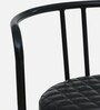 Minaj Metal Bar Chair In Black Finish With Leather Seating