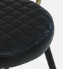 Minaj Metal Bar Chair In Gold And Black Finish With Leather Seating