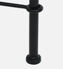 Minaj Metal Bar Stool In Black Finish With Leather Seating
