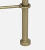 Minaj Metal Bar Stool In Gold Finish With Leather Seating
