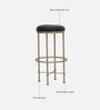 Minaj Metal Bar Stool In Gold Finish With Leather Seating