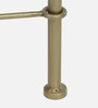 Minaj Metal Bar Stool In Gold Finish With Leather Seating