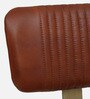 Minaj Metal Chair In Gold Finish With Leather Seating