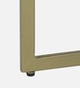 Minaj Metal End Table In Gold Finish With Marble Top