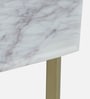 Minaj Metal End Table In Gold Finish With Marble Top