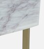 Minaj Metal End Table In Gold Finish With Marble Top