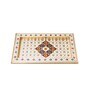 Minakari Handcrafted White & Red Wood Serving Tray