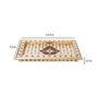 Minakari Handcrafted White & Red Wood Serving Tray