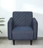 Minami Fabric 1 Seater Sofa in Blue Colour