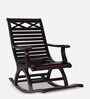 Mince Solid Wood Rocking Chair in Brown Finish