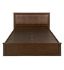 Mindy Queen Size Bed with Storage in Walnut Colour