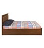 Mindy Queen Size Bed with Storage in Walnut Colour