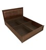Mindy Queen Size Bed with Storage in Walnut Colour