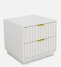Minerva Bedside Table in White Colour