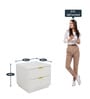 Minerva Bedside Table in White Colour