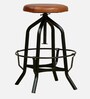 Minerva Metal Bar Stool In Black Colour With Swivel