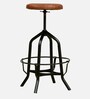 Minerva Metal Bar Stool In Black Colour With Swivel