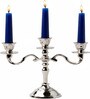 Silver Aluminium Mini 3 Arm Taper Candle Holder