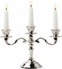 Silver Aluminium Mini 3 Arm Taper Candle Holder